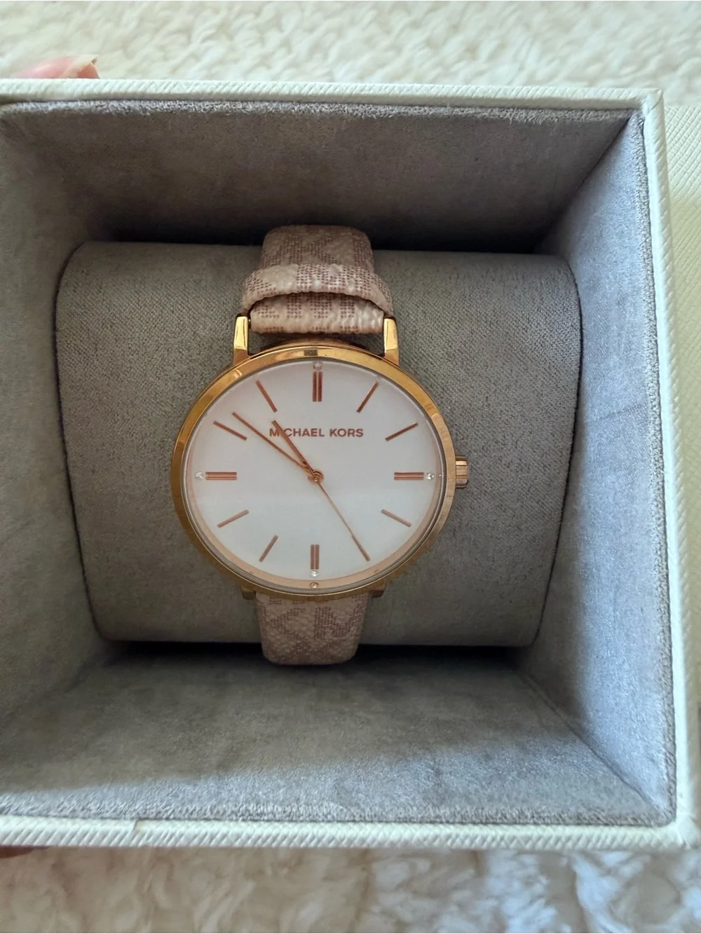Michael Kors Rose Gold-Tone Case with Blush Pink Strap Women's Watch